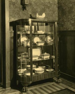 Arbor Lodge album: interior of house, china cabinet