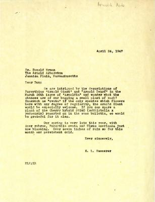 1947/04/24: E.L. Kammerer to Donald Wyman