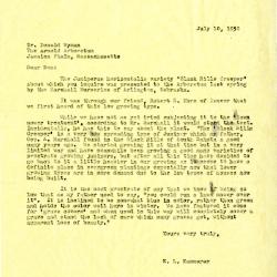 1950/07/10: E.L. Kammerer to Donald Wyman