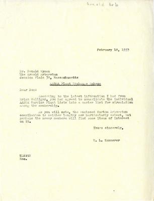 1953/02/10: E.L. Kammerer to Donald Wyman