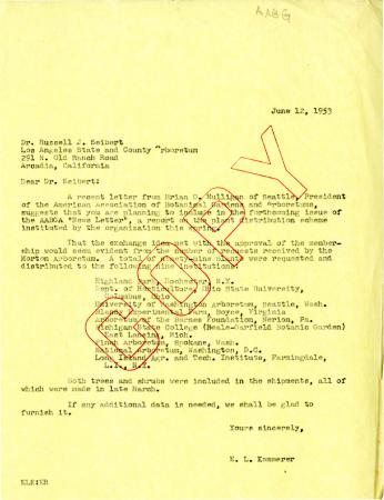 1953/07/12: E. Lowell Kammerer to Dr. Russell J. Seibert