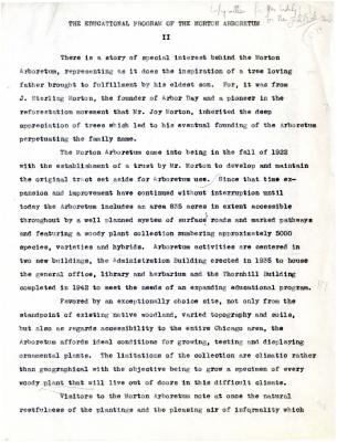 The Education Program of The Morton Arboretum [historic document]