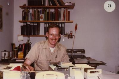 Ed Hedborn at desk