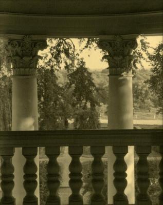  Arbor Lodge album: view from balcony through rotunda