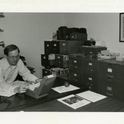 Ed Hedborn working at desk