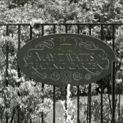May T. Watts Reading Garden slate, engraved by Fr. Catich