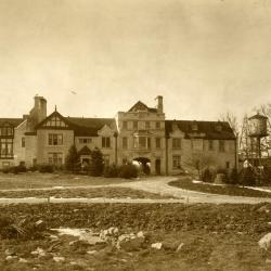 Morton Residence at Thornhill, exterior, front view, just after house was built