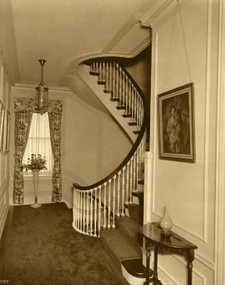 Morton Residence at Thornhill, 2nd floor hall with stairway to 3rd floor