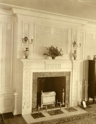 Morton Residence at Thornhill, the Adam room fireplace