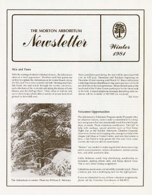 The Morton Arboretum Newsletter, Winter 1981