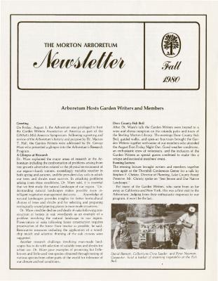 The Morton Arboretum Newsletter, Fall 1980