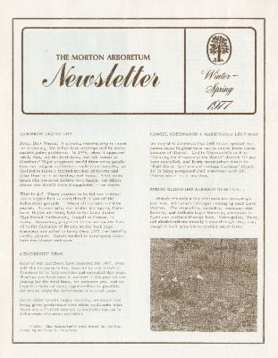 The Morton Arboretum Newsletter, Winter-Spring 1977
