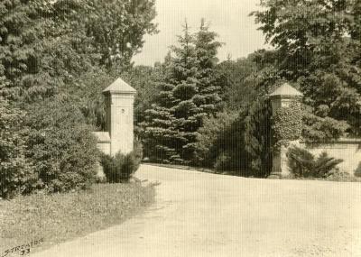 Arbor entrance to Morton residence grounds