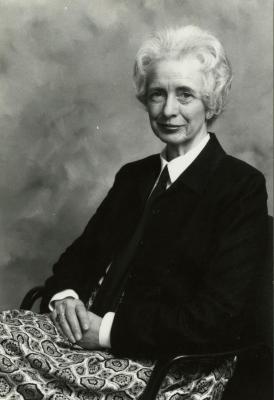 Helen Langrill, seated portrait