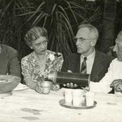 Jean Morton Cudahy and other speakers at Annual Meeting, Fairchild Tropical Garden