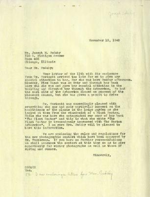 1940/11/13: Clarence E. Godshalk to Joseph M. Cudahy