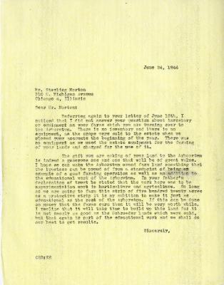 1944/06/24: Clarence E. Godshalk to Sterling Morton