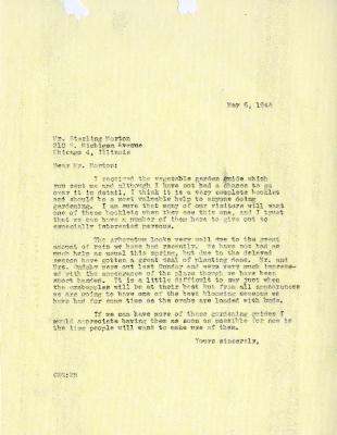 1944/05/05: Clarence E. Godshalk to Sterling Morton