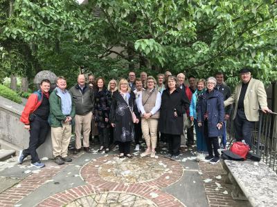 Delaware Valley Trees and Gardens Tour participants with Chris Strand