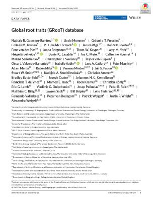 Global root traits (GRooT) database