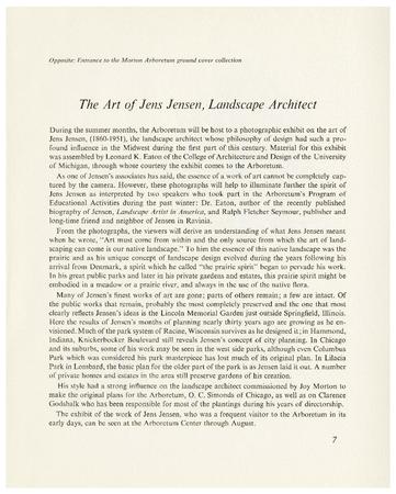 The Art of Jens Jensen, Landscape Architect