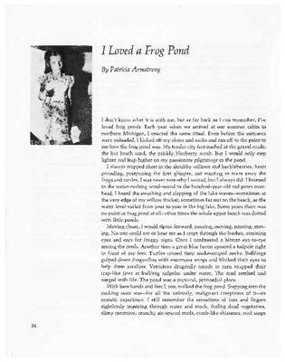 I Loved a Frog Pond