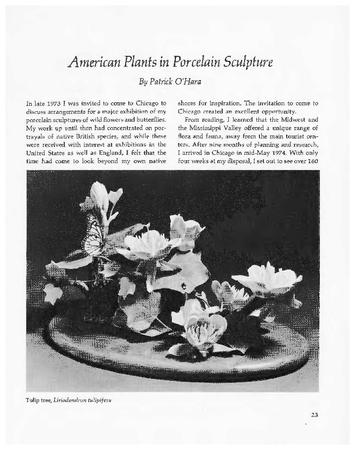 American Plants in Porcelain Sculpture