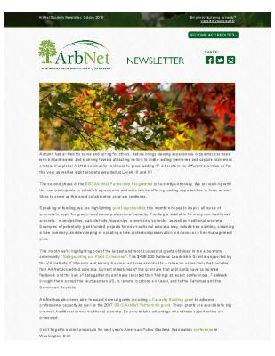 ArbNet Quarterly Newsletter, October 2018