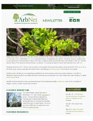 ArbNet Quarterly Newsletter, April 2017
