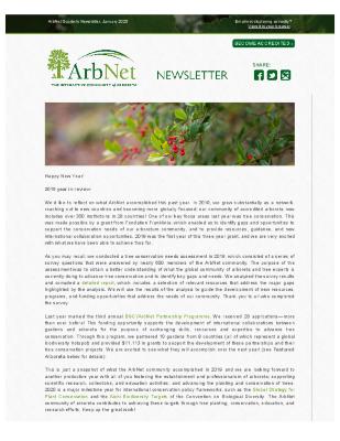 ArbNet Quarterly Newsletter, January 2020