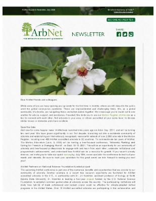 ArbNet Quarterly Newsletter, July 2020
