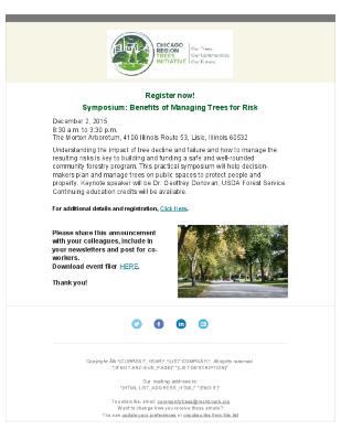 Chicago Region Trees Initiative Email, Symposium Registration