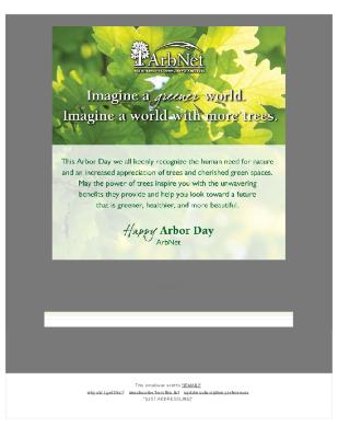 ArbNet Arbor Day E-Card