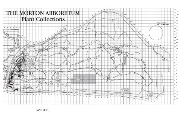 The Morton Arboretum Plant Collections Grid Map