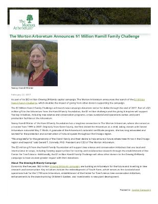 Hamill Family Challenge Press Release