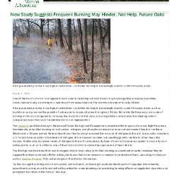 Burning May Hinder Oaks Press Release