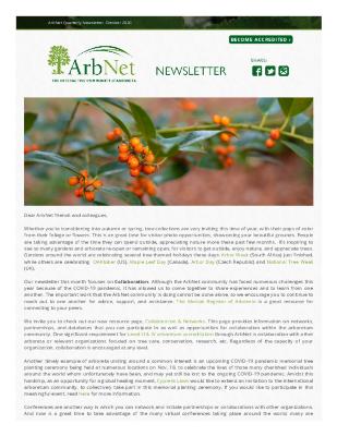 ArbNet Quarterly Newsletter, October 2020