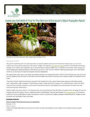 Glass Pumpkin Patch Press Release