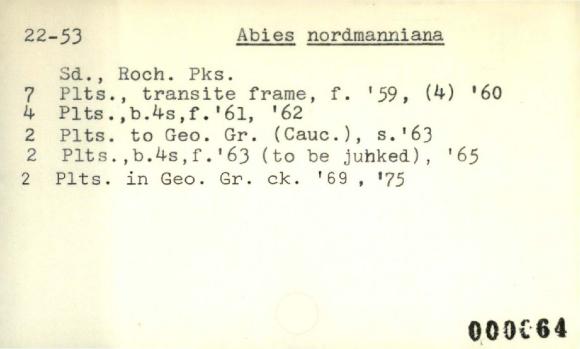 Plant Records Card Catalog, Abies (fir)