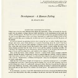 Development – A Human Failing