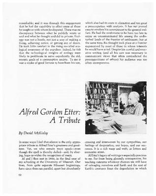 Alfred Gordon Etter: a Tribute