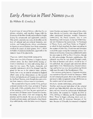 Early America in Plant Names (Part II)