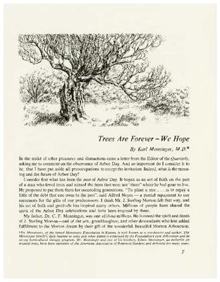 Trees Are Forever—We Hope