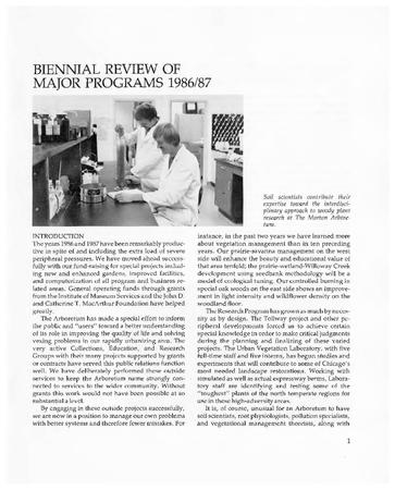 Biennial Review of Major Programs 1986/1987