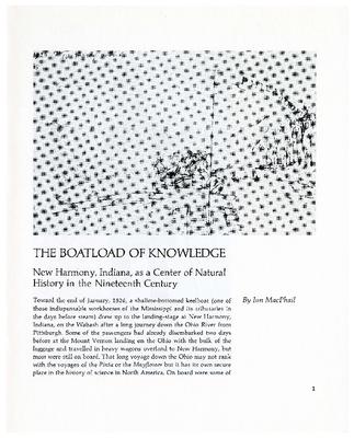 The Boatload of Knowledge: New Harmony, Indiana, as a Center of Natural History in the Nineteenth Century