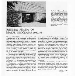 Biennial Review of Major Programs 1982/1983