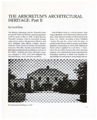 The Arboretum’s Architectural Heritage: Part II