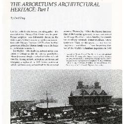 The Arboretum’s Architectural Heritage: Part I