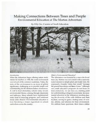Making Connections Between Trees and People: Environmental Education at the Morton Arboretum