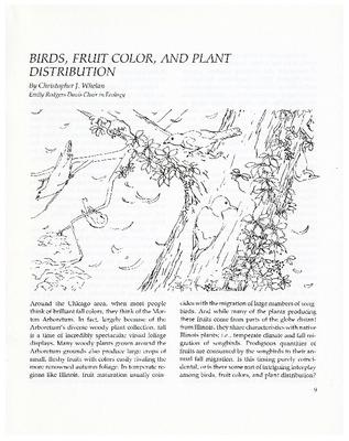 Birds, Fruit Color, and Plant Distribution